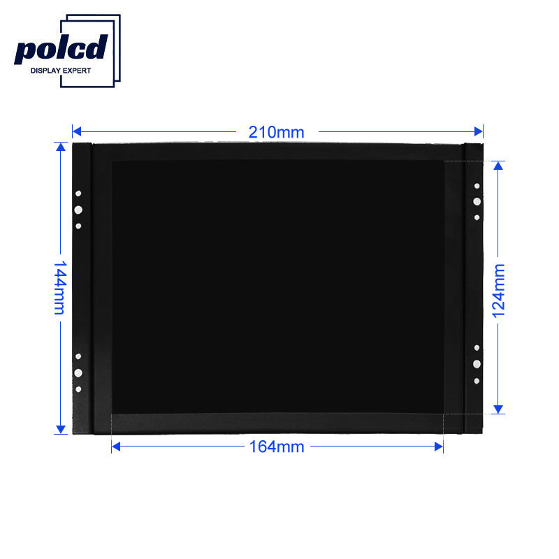 Polcd personalizza il telaio aperto del monitor LCD industriale con custodia in metallo da 8 pollici con pannello IPS
