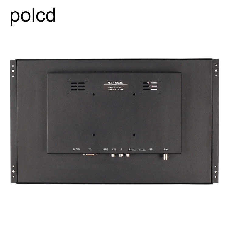 Porta VGA industriale incastonata fissata al muro di IPS HDMI del monitor LCD a 15,6 pollici del metallo di Polcd
