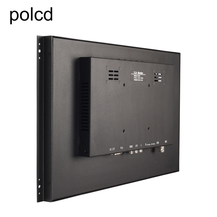 Porta VGA industriale incastonata fissata al muro di IPS HDMI del monitor LCD a 15,6 pollici del metallo di Polcd