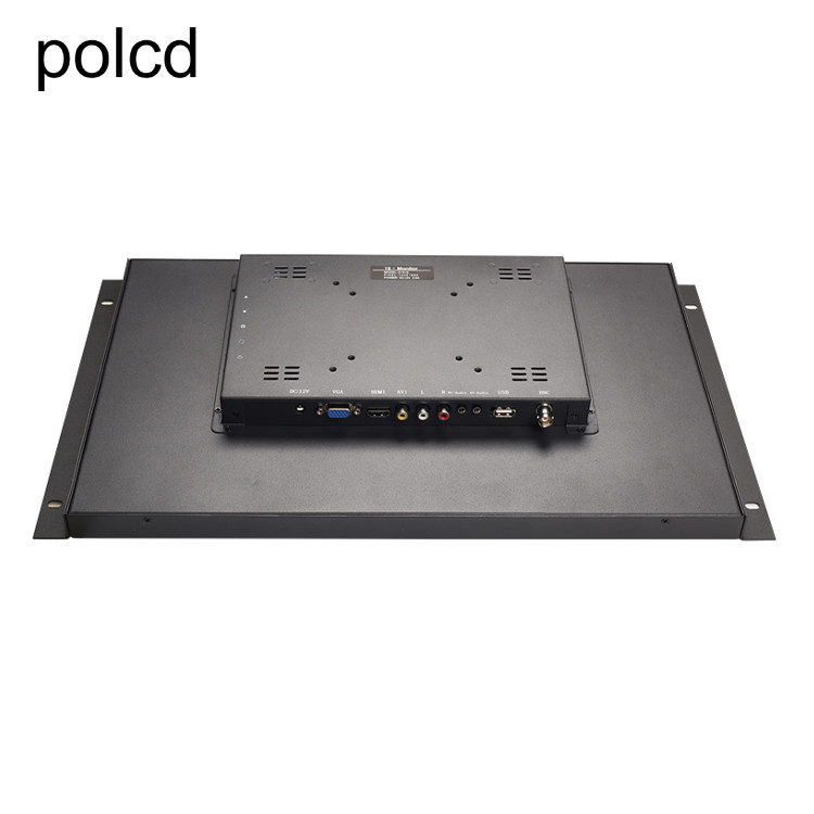 Monitor LCD d'attaccatura fissato al muro industriale Polcd dello schermo della cassa del metallo dell'orecchio a 19 pollici