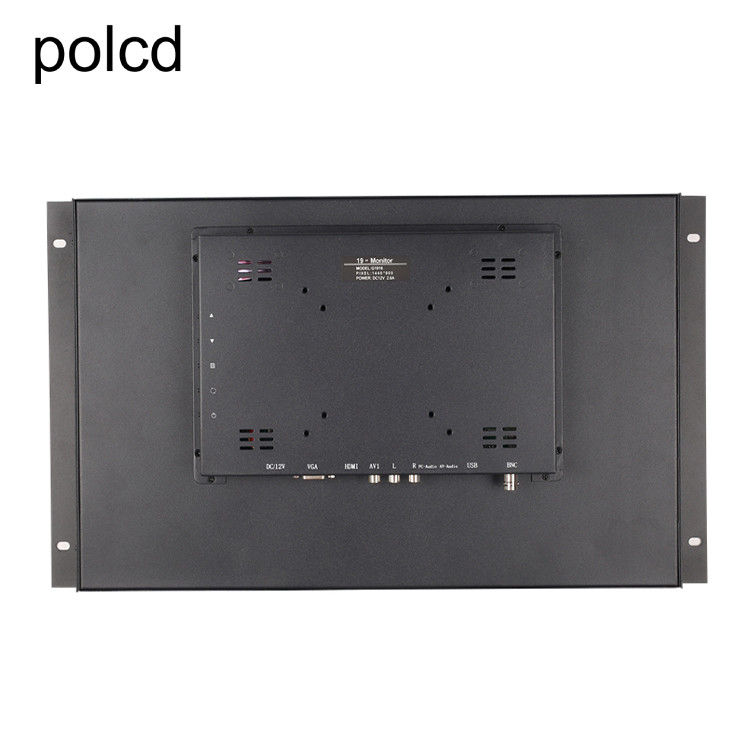Monitor LCD d'attaccatura fissato al muro industriale Polcd dello schermo della cassa del metallo dell'orecchio a 19 pollici