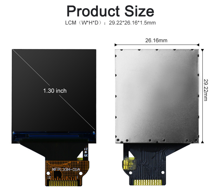 Touch screen 240*240 di ST7789V IC TFT LCD a piena vista per gli orologi astuti