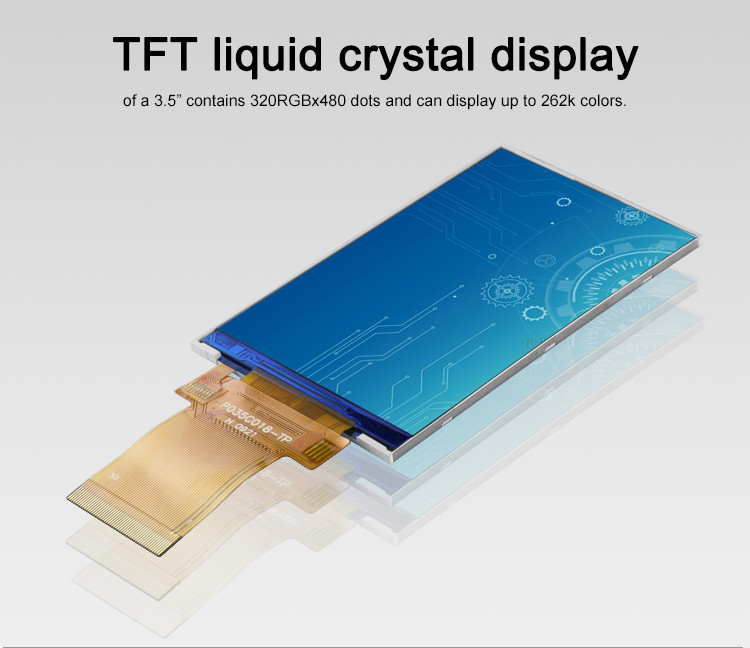 3.5 pollici Lcd Panel Modulo 320x480 Rgb Spi Interfaccia a colori Tft Lcm Display Polcd