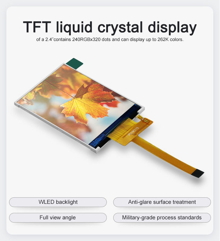 Polcd RoHS 2.4 pollici LCD Tft Display ST7789V3 TFT LCD Modulo 4 fili SPI 240x320 Tft Screen
