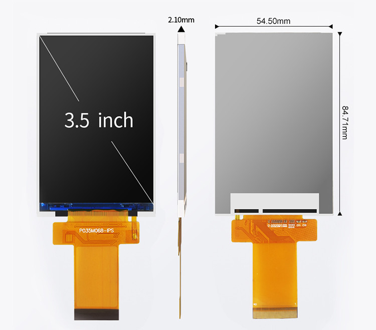 Ili9488 Tft Touch Screen Polcd Modulo LCD da 3,5 pollici 320x480 Ips angolo di visualizzazione Interfaccia RGB