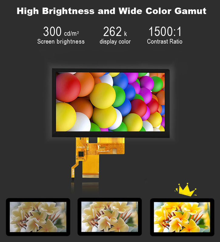 5 pollici Ips Tft Display LCD Transmissive Screen 24 bit Interfaccia RGB 800*480 Visualizzazione