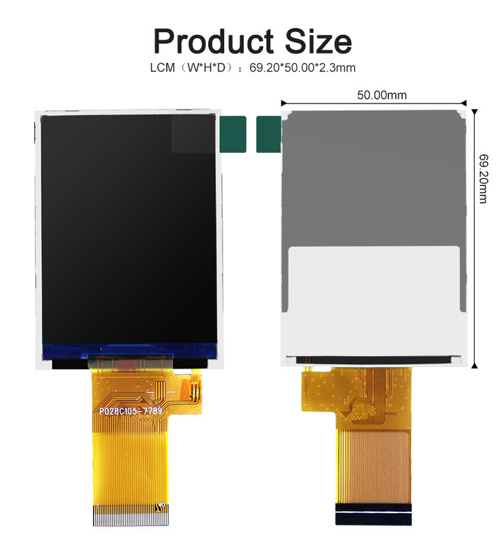 Mcu 37 Pin 2,8 pollici touch screen LCD Display Modulo con resistenza touch