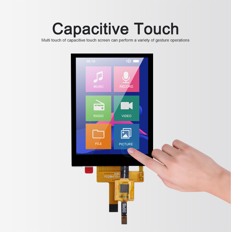 2.8 pollici RGB Tft Lcd Modulo 240x320 4 Wire Resistive Touch o capacitive touch screen