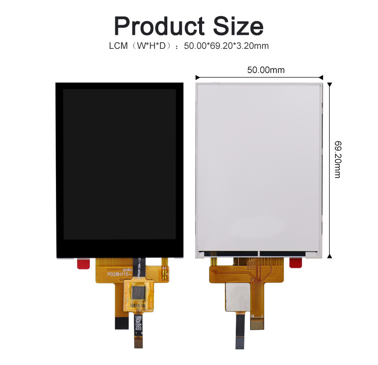 2.8 pollici RGB Tft Lcd Modulo 240x320 4 Wire Resistive Touch o capacitive touch screen