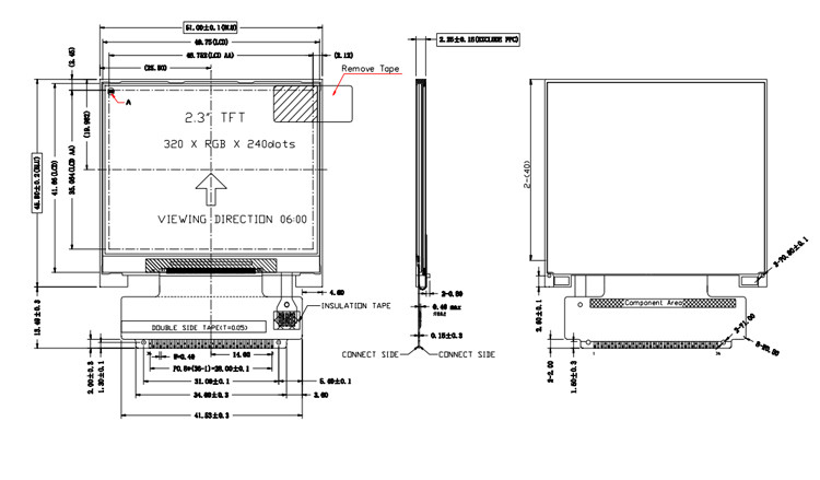 Polcd 2.31 Inch 320x240 Risoluzione 8080 Interfaccia MCU ILI9342C Modulo di visualizzazione LCD a colori