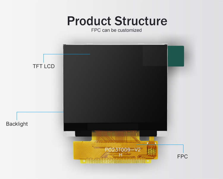 Polcd 2.31 Inch 320x240 Risoluzione 8080 Interfaccia MCU ILI9342C Modulo di visualizzazione LCD a colori