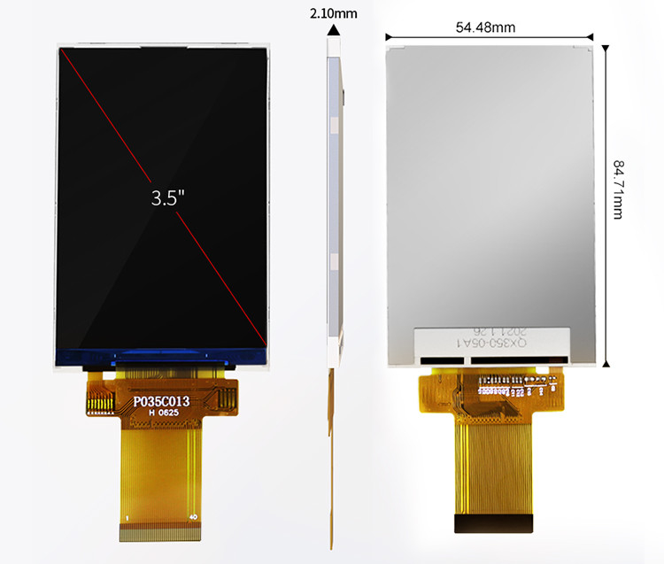 Polcd 320x480 3,5 pollici pannello TFT Spi 8 / 9 / 16 / 18 display LCD con interfaccia parallela