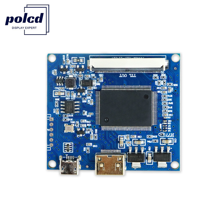 VGA Polcd Universal LCD Controller Board Personalizzato TTL RGB 40 Pin 50 Pin FPC