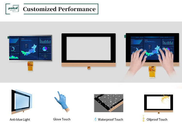 Polcd Custom 10,1 pollici CTP 16:9 GT911 GG trasparente vetro touch screen pannello touch capacitivo