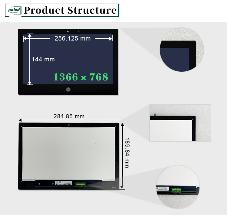 11.6 pollici 1366x768 NV116WHM-T1C Riparazione Laptop touch screen 60Hz Color IPS TFT LCD Display