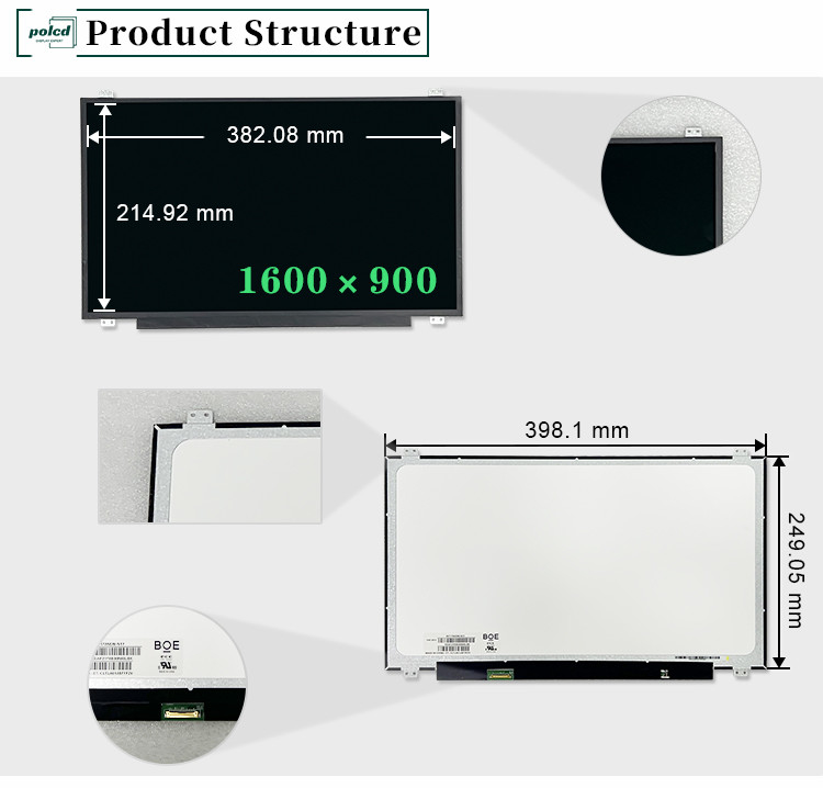 17.3 pollici Tft Lcm Modulo originale NT173WDM-N17 30pin 220 Nit 1600x900 EDP LED Laptop Screen Display