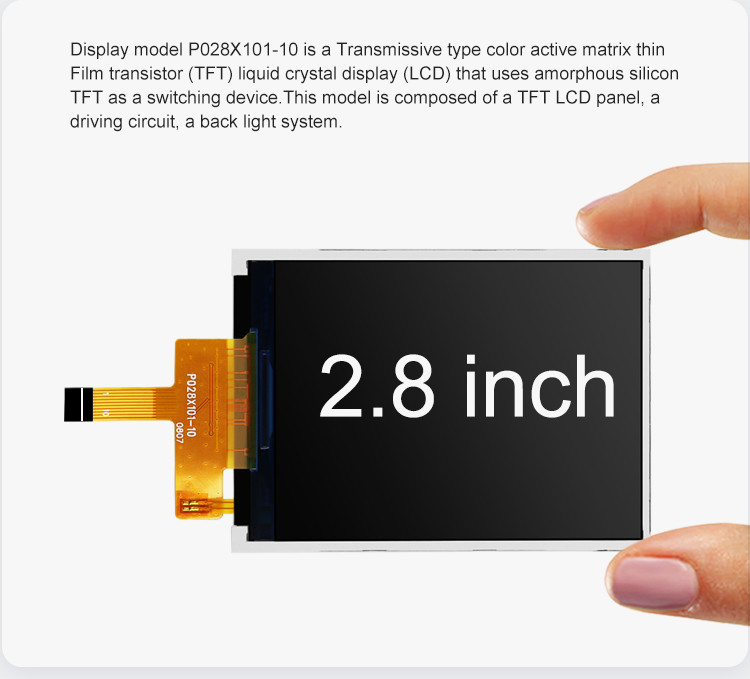 Polcd ST7789V Schermo IPS da 2,8 pollici 12 0'CLOCK Modulo LCD TFT ISO9001