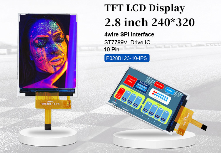 Polcd Piccolo LCD 2.8' 240x320 Industrial IPS Color Screen Full View 2.8 pollici Display LCD TFT con porta parallela
