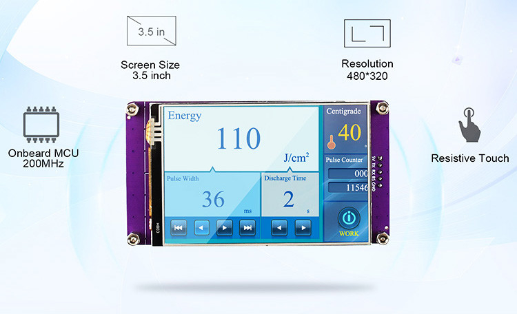 Polcd 3,5 pollici Serial Port Instruction Command Screen LCD Moduli TFT Display HMI Touch Screen