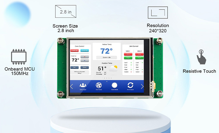 Polcd 2,8 pollici TFT LCD Display Module 240x320 Industrial Serial Port HMI Screen
