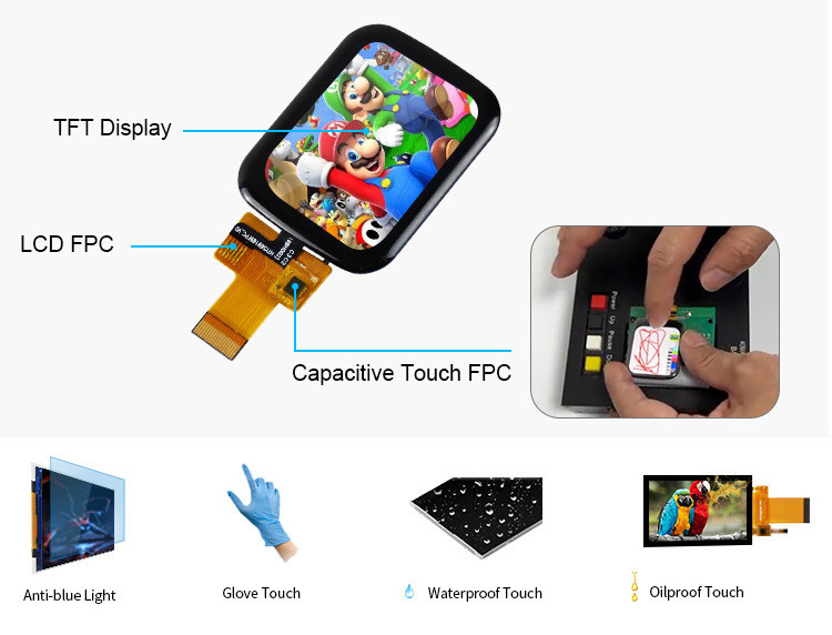Polcd 1.69 Inch Touch Screen Display LCD 240x280 Interfaccia SPI Piccolo modulo TFT