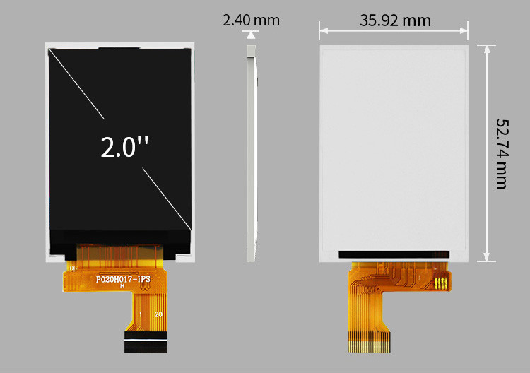 Polcd 262K 2.4Mm Schermo LCD da 2 pollici ST7789V IPS TFT Display LCD 240X320