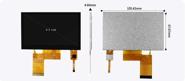Polcd ST7262E43 4,3 pollici Tft LCD Display 280 Nit LCD Touch Panel 800X480