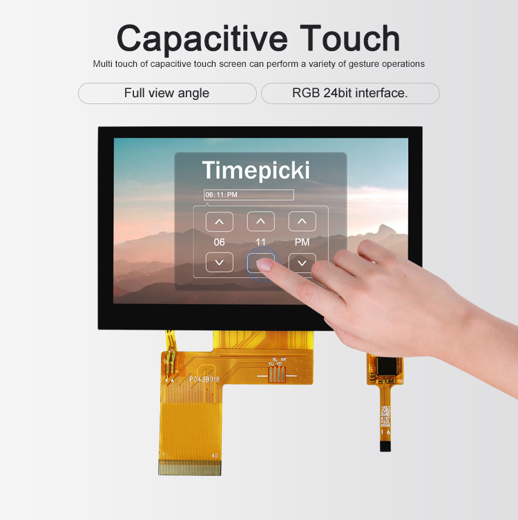 Polcd ST7262E43 4,3 pollici Tft LCD Display 280 Nit LCD Touch Panel 800X480
