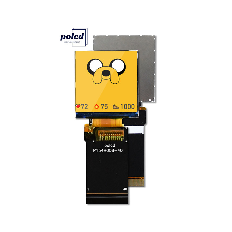 Polcd Modulo di visualizzazione LCD di piccole dimensioni quadrato 1.54