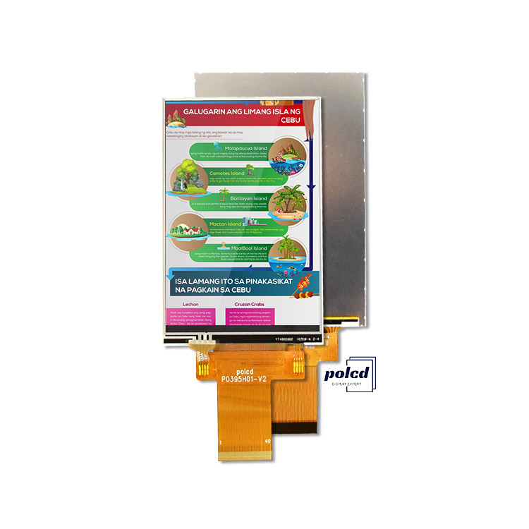 Polcd Custom 3,95 pollici 320x480 Ips Tft Lcd interfaccia RGB Modulo di visualizzazione a cristallo liquido con touch