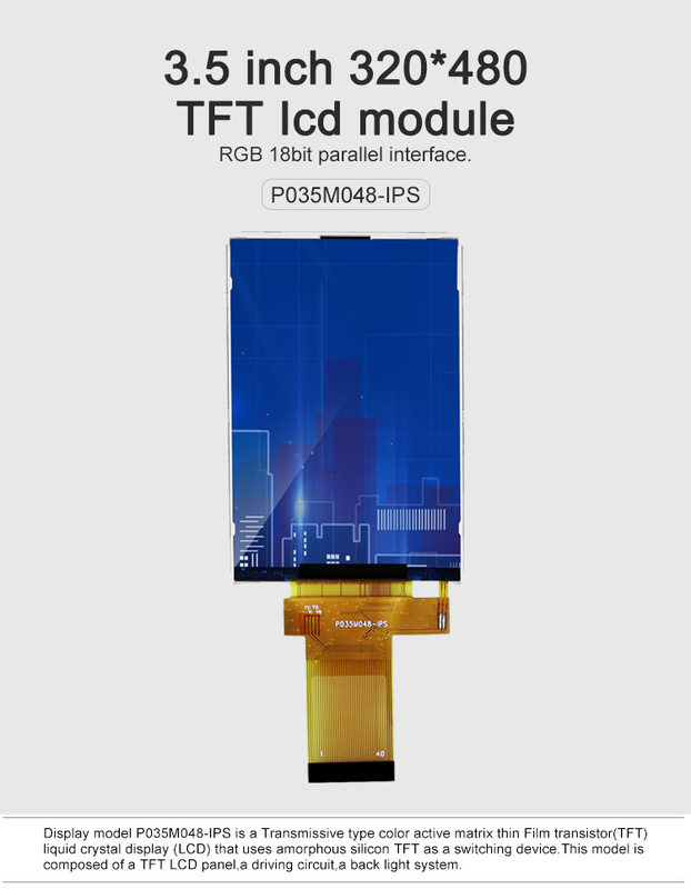 Polcd 18 BIT RGB IPS TFT LCD Display 320X480 pixel Tft LCD 3,5