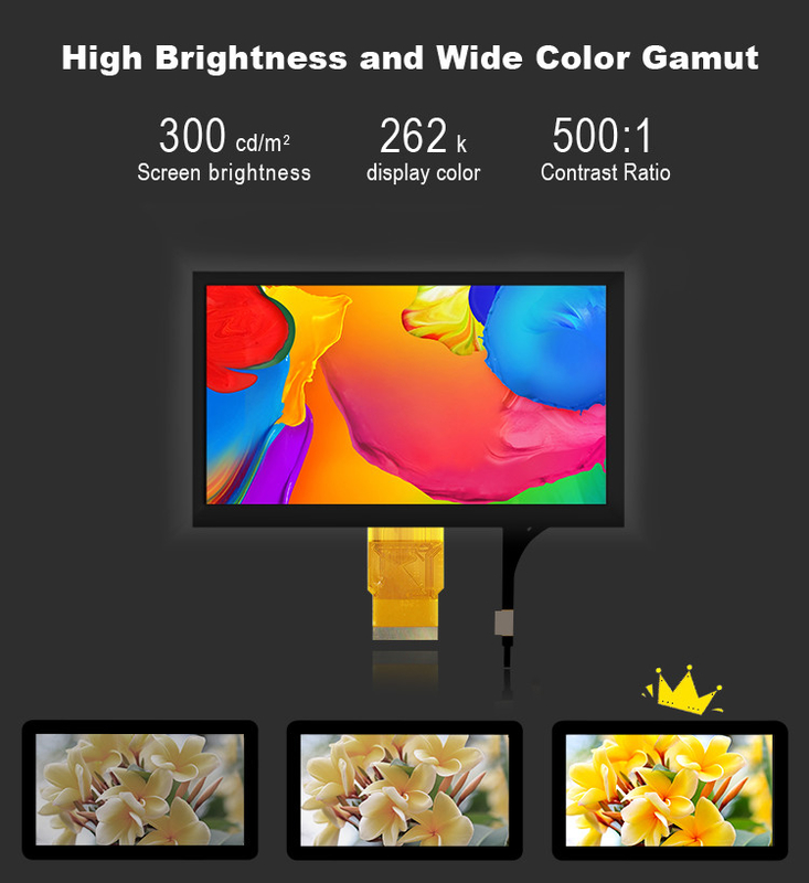 Polcd 7 pollici Modulo LCD di medie dimensioni 800*480 Display TFT a contatto ad alta luminosità