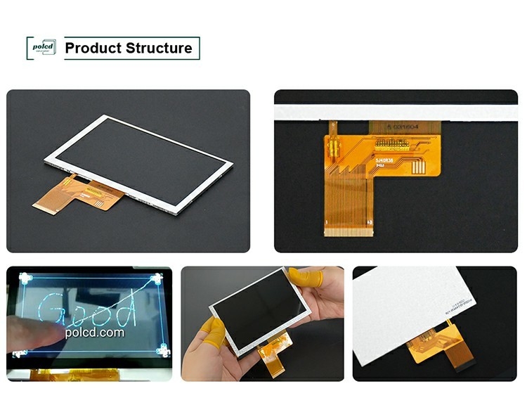 Polcd 5 pollici schermo LCD 800x480 Risoluzione ST7262 driver IC Interfaccia RGB Display TFT