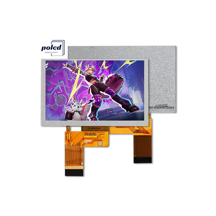 Polcd 5 pollici TFT LCD 800x480 500nits Luminosità RGB 24 bit Interfaccia Modulo di schermo IPS