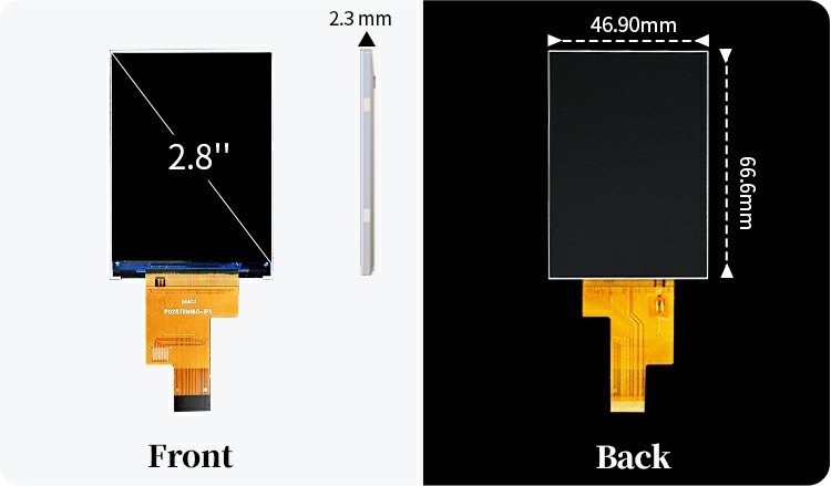 Polcd 2,8 pollici 480x640 Risoluzione IPS Vetro LCM LCD Modulo MIPI Interfaccia TFT Display