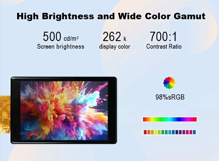 Polcd Custom 3.5 Inch Capacitive Touch Panel 320x480 500nit Interfaccia RGB Modulo di visualizzazione LCD IPS Tft