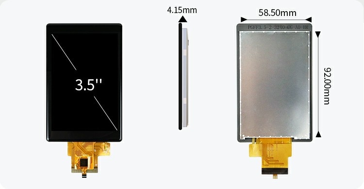 Polcd Display LCD personalizzato 3,5 pollici 320x480 40 pin IPS Angolo 500nit ST7796U Touch Screen capacitivo