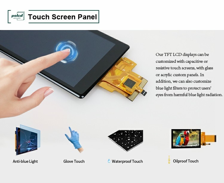 Polcd Display LCD personalizzato 3,5 pollici 320x480 40 pin IPS Angolo 500nit ST7796U Touch Screen capacitivo