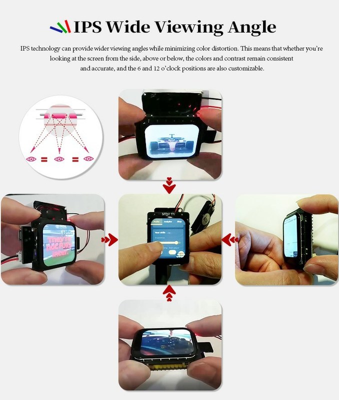Polcd 1,69 pollici 240x280 pannello sensoriale a tocco capacitivo modulo LCD full view angle per smartwatch