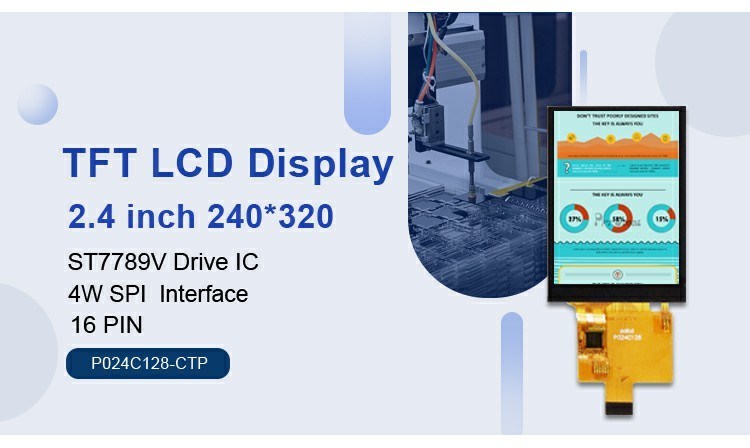 Polcd 2,4 pollici Trasmettitore luminosità 240x320 260 driver ic ST7789V Interfaccia 4 Linea seriale TFT LCD