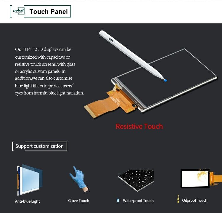 Polcd 3,95 pollici Display LCD 320*480 Interfaccia RGB ILI9488 Modulo LCD trasmissivo TFT a 40 pin