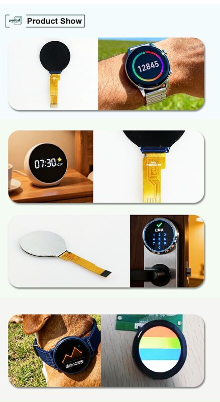 Polcd 1,28 pollici IPS Display LCD circolare 240xRGBx240 Risoluzione Modulo LCD TFT personalizzato per smartwatch