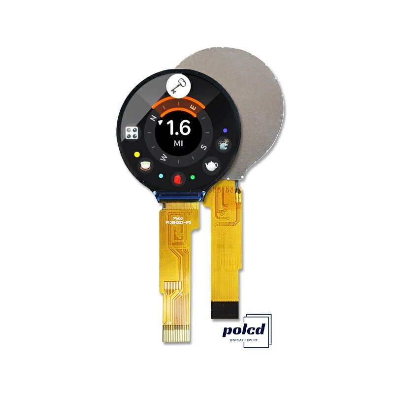 Polcd 1,28 pollici IPS Display LCD circolare 240xRGBx240 Risoluzione Modulo LCD TFT personalizzato per smartwatch