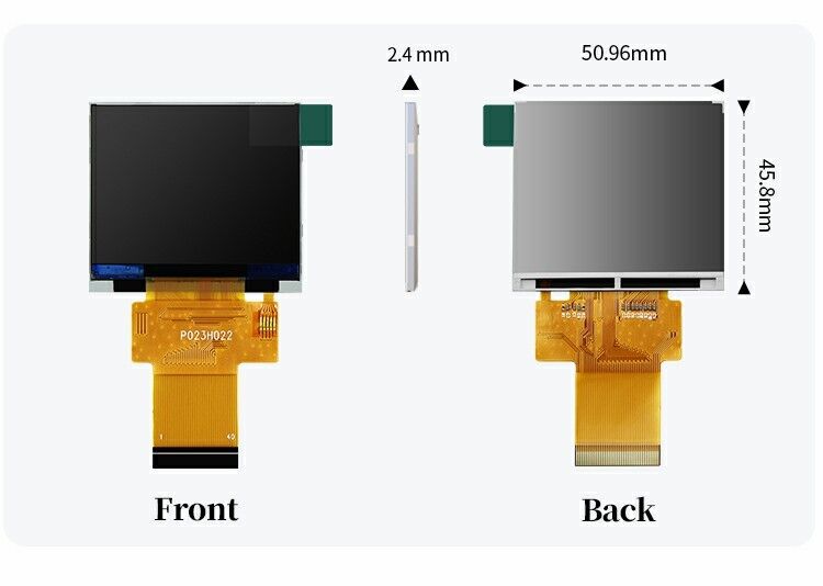 2.31 pollici 320x240 Display LCD RGB 18 bit Interfaccia 35.06mm IPS Quadrato