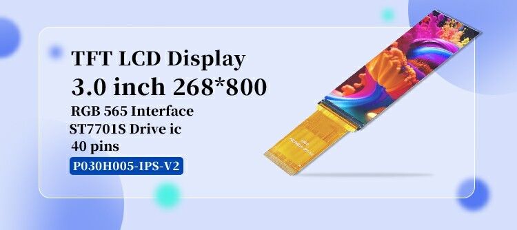 Polcd IPS 268x800 ST7701S Alta luminosità 700nits 3,0 pollici schermo LCD TFT Display LCD
