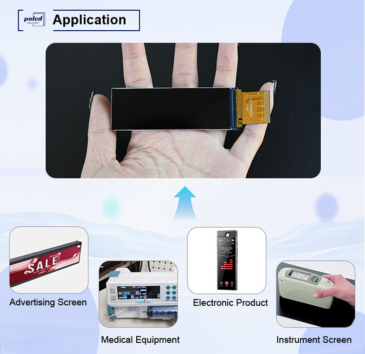 Polcd 3 pollici 268x800 IPS Screen 40 pin interfaccia RGB565 700 nit ST7701S 3