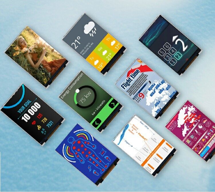 Polcd LCM fabbrica 3,5 pollici 320*480 Mcu Spi interfaccia 300 nit TFT LCD Modulo capacitivo touch panel Display