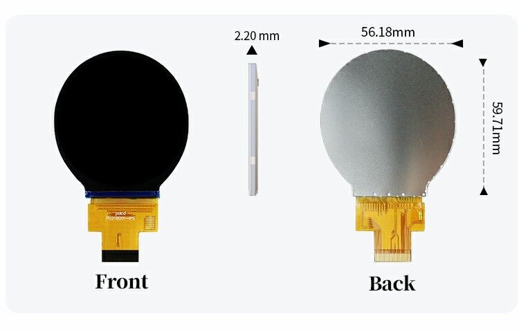 Polcd 2,1 pollici IPS Piccolo LCD rotondo 480*480 interfaccia Mipi ST7701S Circolo Circolare TFT Display Module