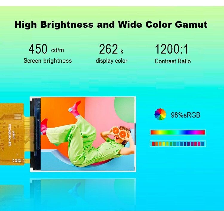 Polcd 2.4 pollici 240x320 ST7789V Mcu Interfaccia angolo di visione completo IPS 2.4