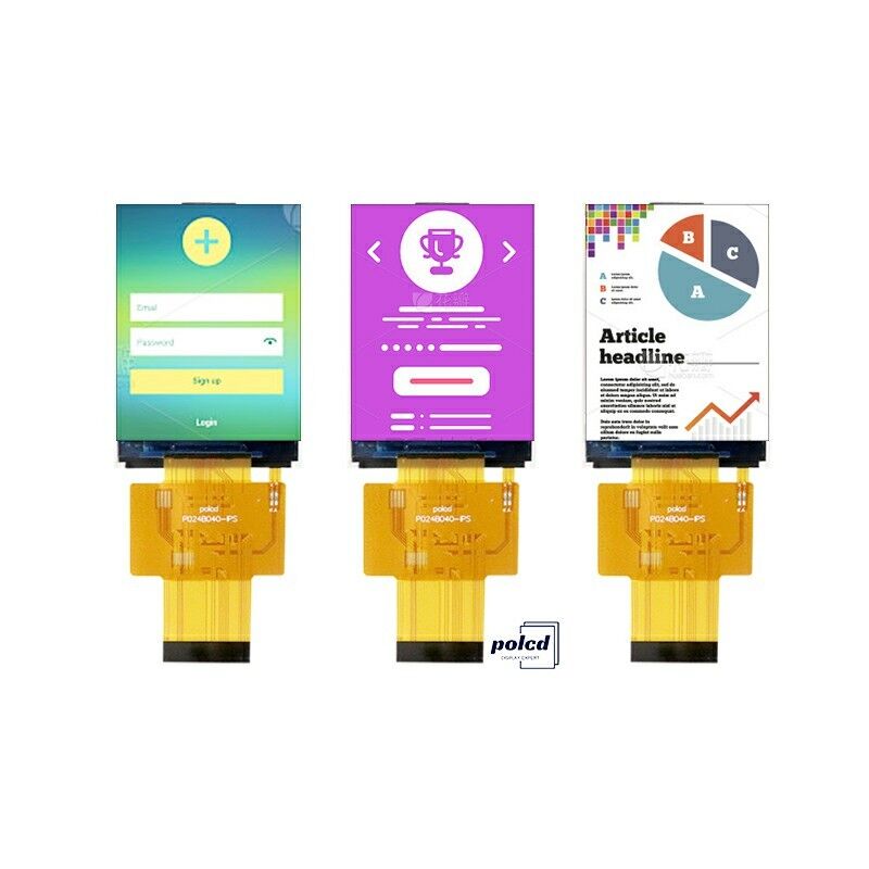 Modulo display LCD TFT IPS Polcd Mini da 2,4 pollici, pannello schermo LCD di piccole dimensioni a 40 pin, 240x320